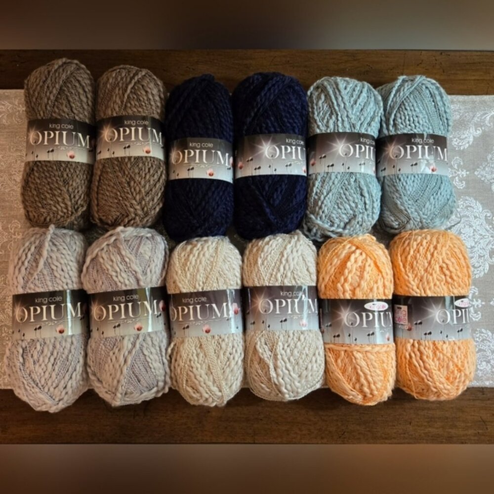 RESERVED FOR CHERYL 12 SKEINS KING COLE OPIUM